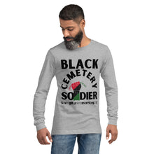 Load image into Gallery viewer, Black Cemetery Soldier Long Sleeve Tee
