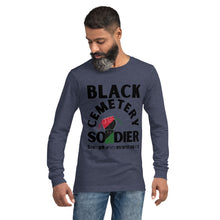 Load image into Gallery viewer, Black Cemetery Soldier Long Sleeve Tee