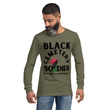 Load image into Gallery viewer, Black Cemetery Soldier Long Sleeve Tee