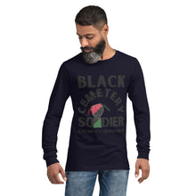 Load image into Gallery viewer, Black Cemetery Soldier Long Sleeve Tee