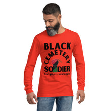 Load image into Gallery viewer, Black Cemetery Soldier Long Sleeve Tee