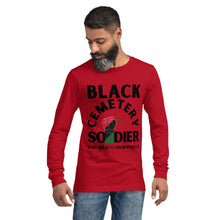 Load image into Gallery viewer, Black Cemetery Soldier Long Sleeve Tee