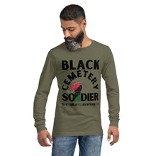 Load image into Gallery viewer, Black Cemetery Soldier Long Sleeve Tee
